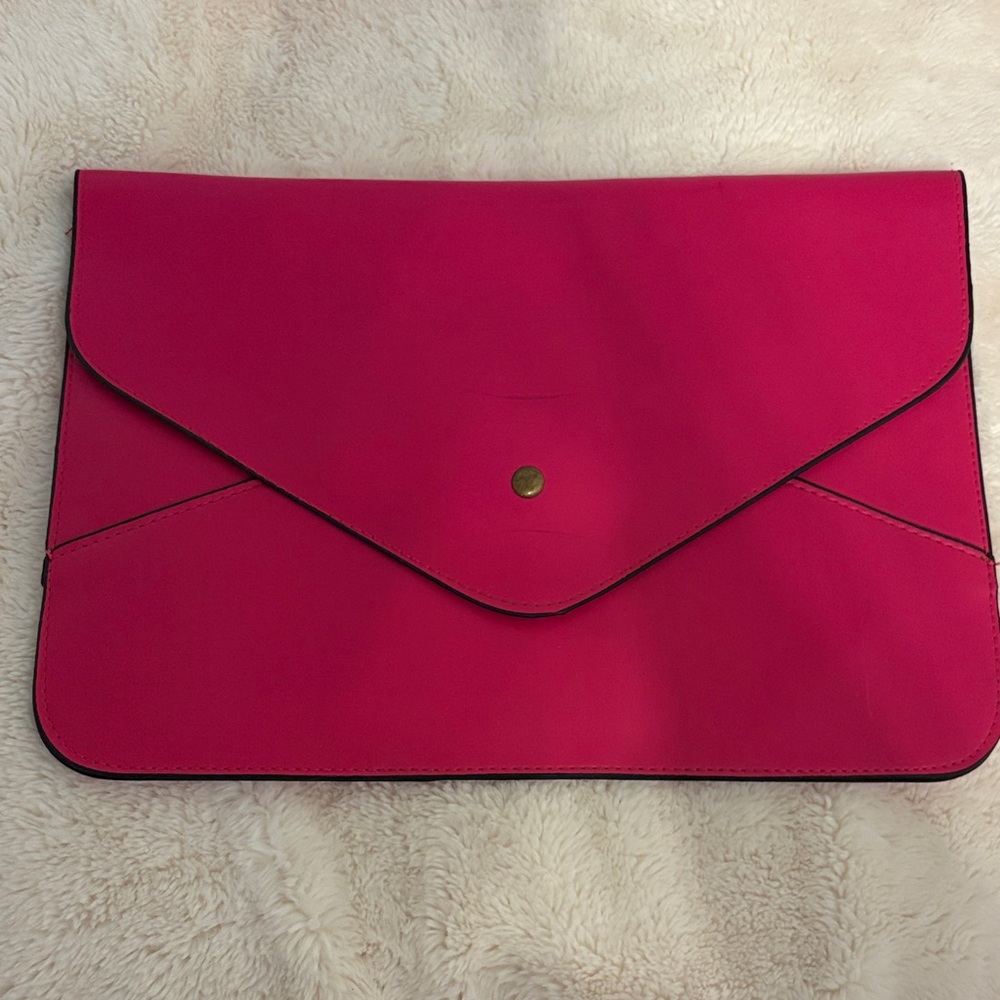 Fuchsia Envelope Clutch Bag - Women